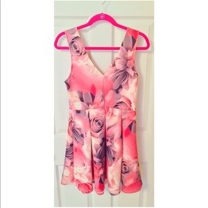 Windsor Pink Floral Skater Dress